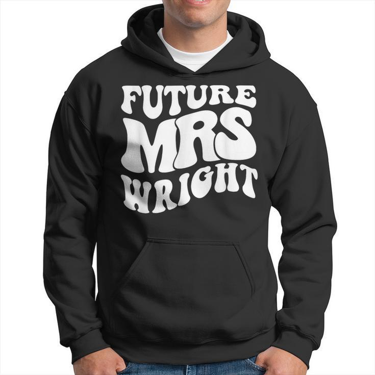 Future Mrs Wright Bachelorette Party Cute Bridal Shower Hoodie