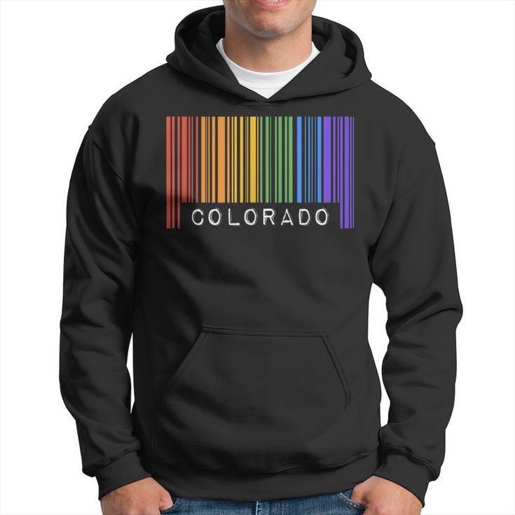 Gay Queer Barcode Pride Colorado Aesthetic Lgbtq Flag Denver  Hoodie