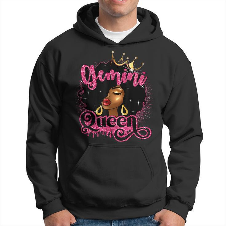 Gemini Queen Birthday Afro Girls Black Zodiac Birthday Hoodie