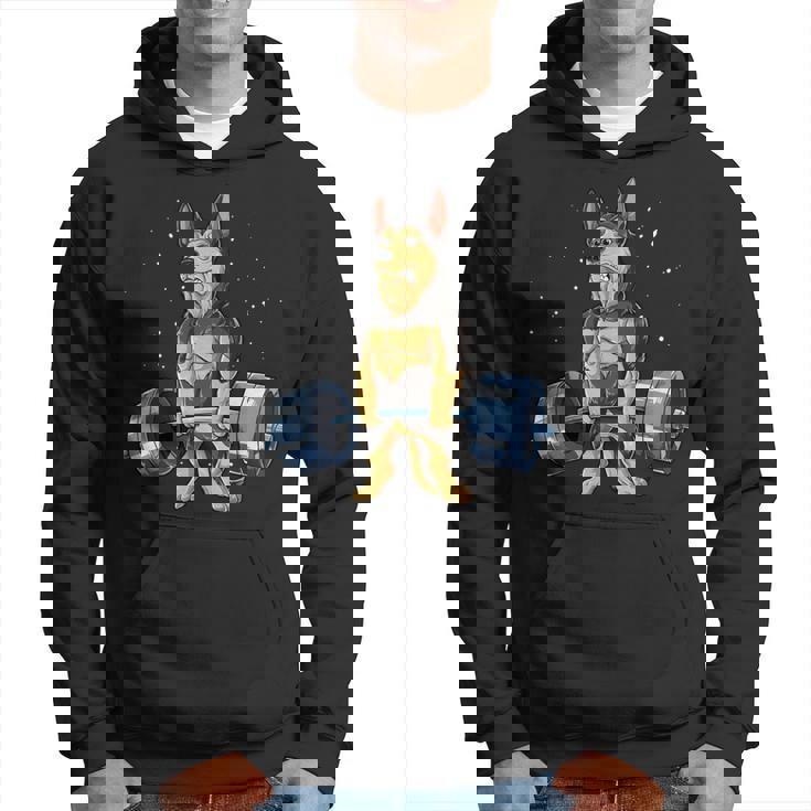 German Shepherd Weightlifting - Mens Standard  Hoodie