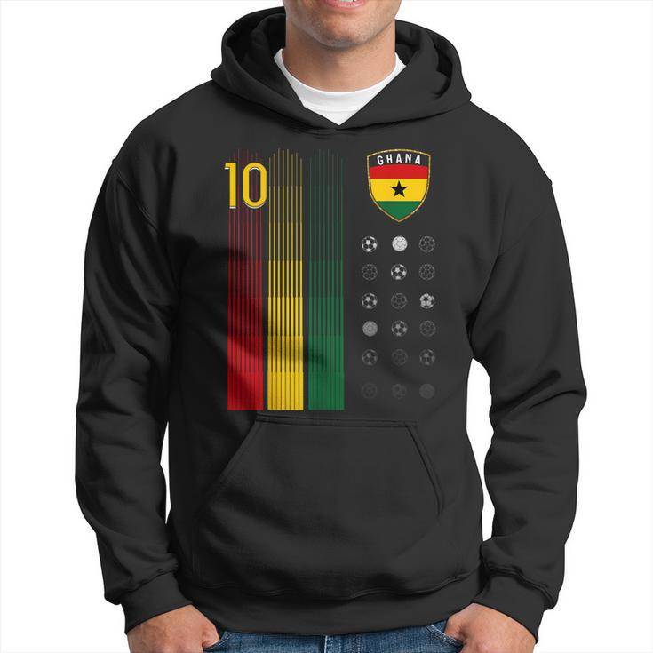 Ghana Soccer Ghanaian Flag Football Retro 10 Jersey Hoodie