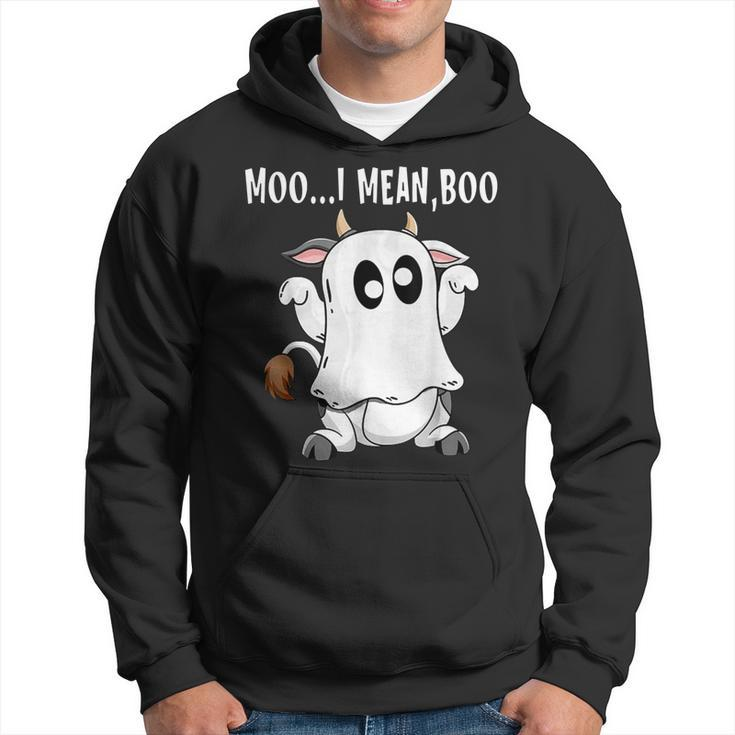 Ghost Cow Moo I Mean Boos Funny Farmer Halloween Costume  Hoodie