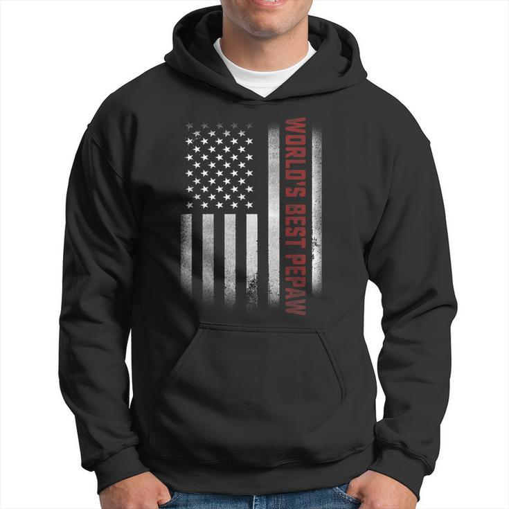 Gifts For Papa Worlds Best Pepaw American Flags  Hoodie