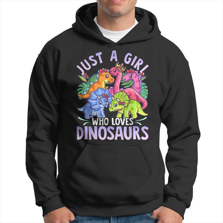 Girl Dinosaurs Pink Girl Loves Dinosaurs  Hoodie