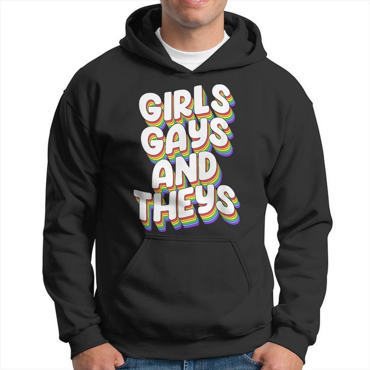 Girls Gays And Theys Lgbtq Pride Parade Ally  Hoodie