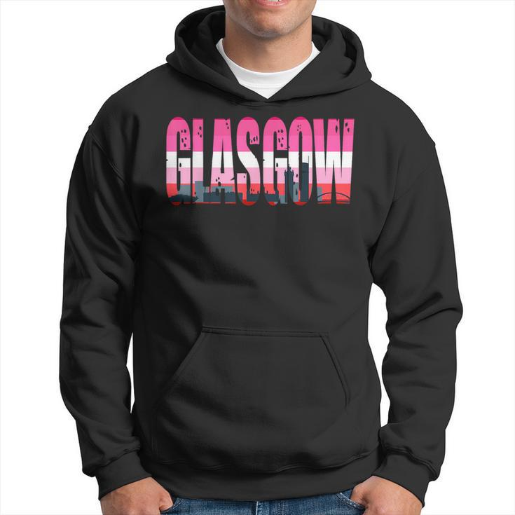 Glasgow Lesbian Flag Pride Support City Hoodie