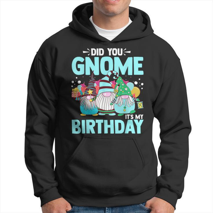 Did You Gnome It's My Birthday Gnomies Party Gnome Lover Hoodie