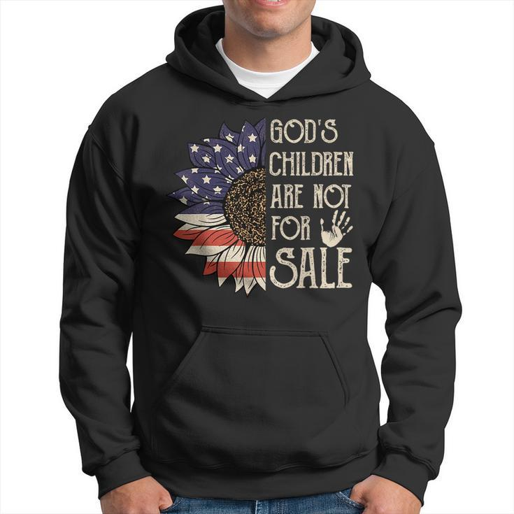 Gods Children Are Not For Sale Funny Sunflower Quote Saying  Hoodie