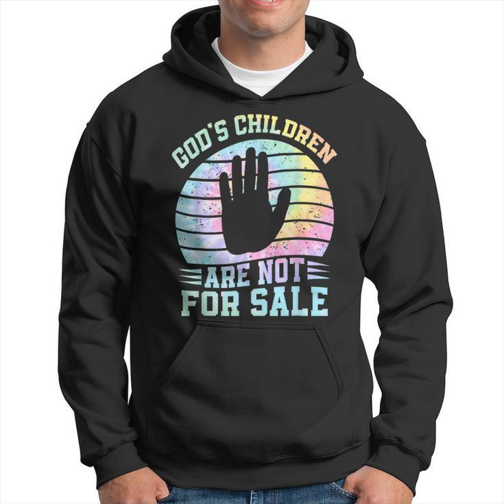 Gods Children Are Not For Sale Retro Tie Dye  Retro Gifts Hoodie