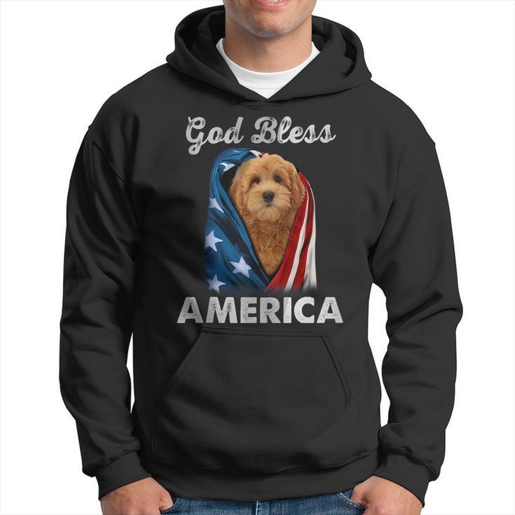 Goldendoodle Dog American Usa Flag 4Th Of July Dog Lover  Hoodie