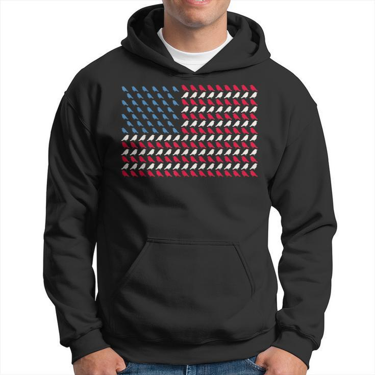 Goldfinch American Flag Passerine Us 4Th Of July Usa Hoodie