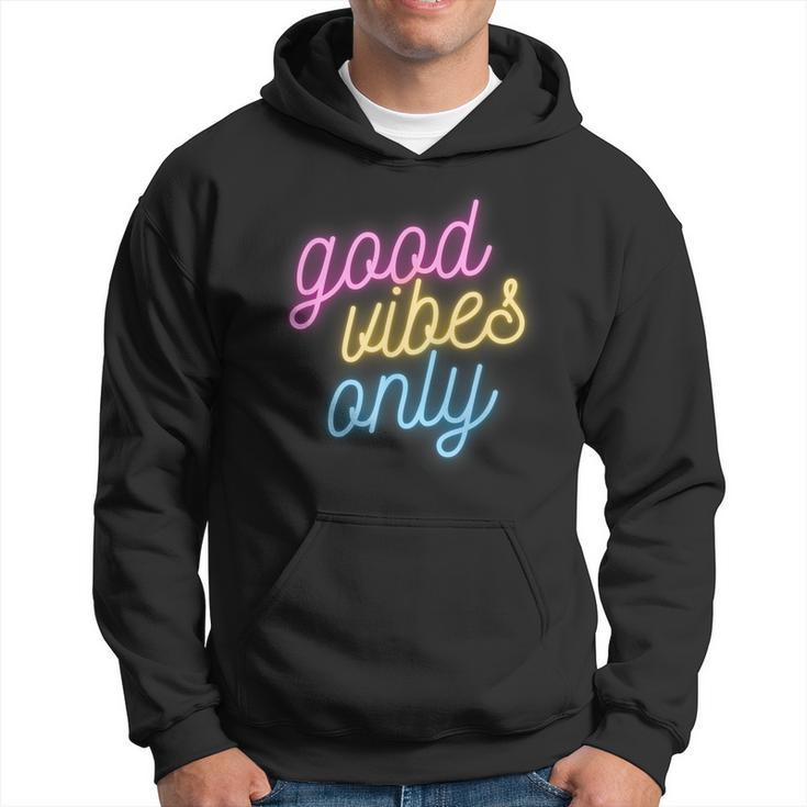 Good Vibes Only Funny Pansexual Pride Gift Lgbtq Pan Flag  Hoodie