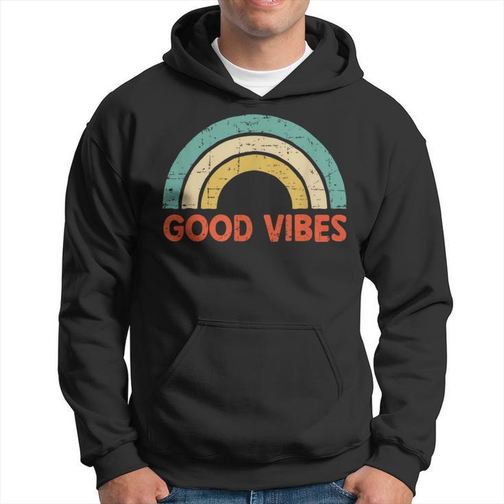 Good Vibes Only  Funny Positive Inspirational Retro Hoodie
