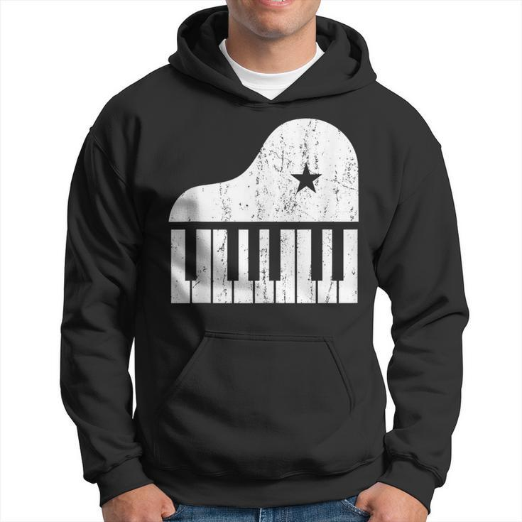 Grand Spinet Piano Player Simple Grunge Pianist Hoodie
