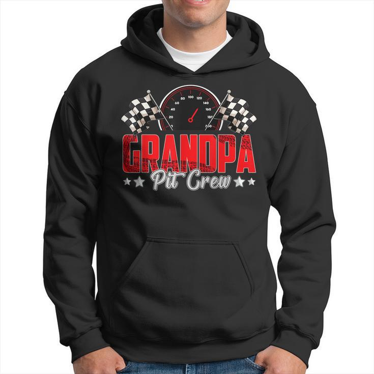 Grandpa Pit Crew Race Car Birthday Party Racing Family  Hoodie