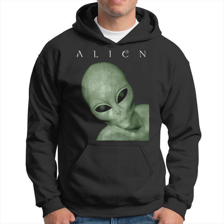 Green Alien Disclosure Realistic Grey Alien Believer Sci-Fi Hoodie