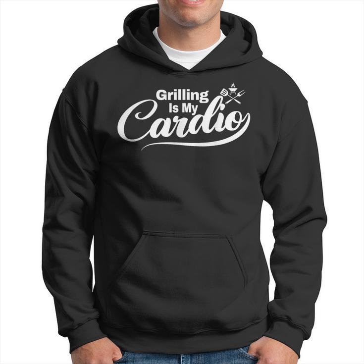 Grilling Is My Cardio Funny Grill Dads Grillin Bbq  Hoodie