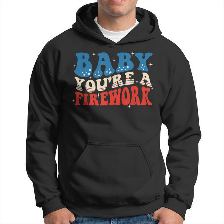 Groovy Baby Youre A Firework 4Th Of July American Flag  Hoodie