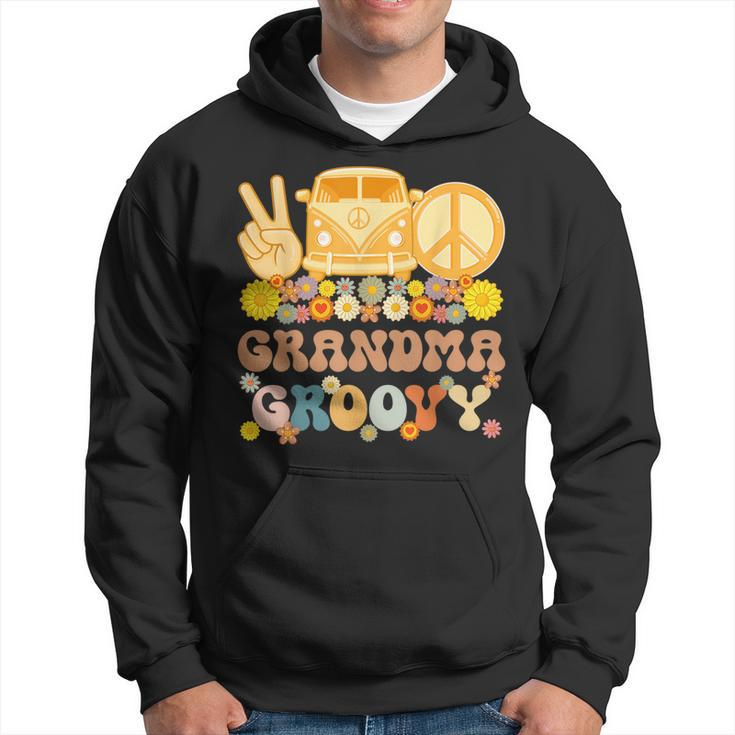 Groovy Grandma Hippie Peace Retro Matching Party Family  Hoodie
