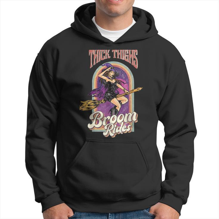 Groovy Thick Thighs Witch Vibes Witch Tarot Halloween Girls Tarot Funny Gifts Hoodie