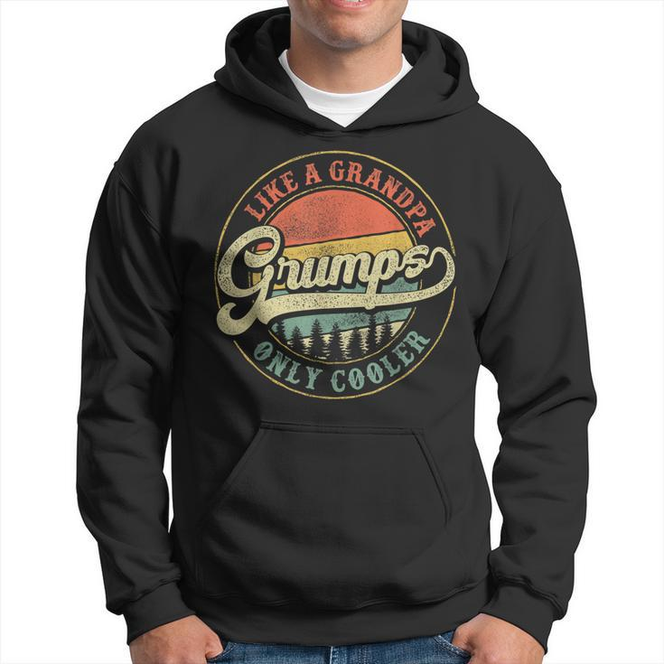 Grumps Like A Grandpa Only Cooler Vintage Retro Grandfather  Gift For Mens Hoodie