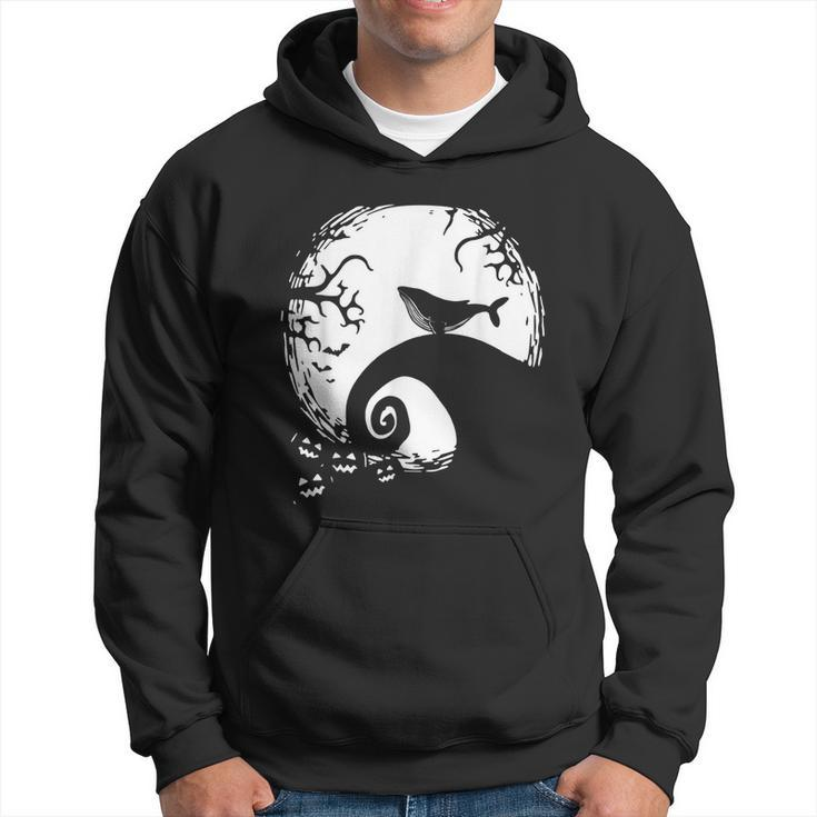 Halloween Costume Humpback Whale Moon Silhouette Vintage Moon Funny Gifts Hoodie