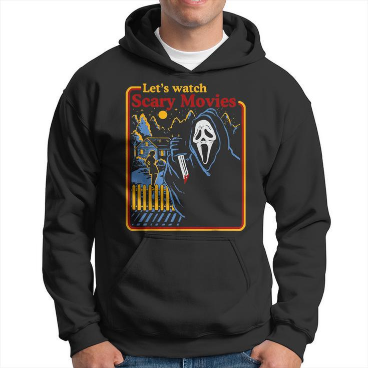 Halloween Let’S Watch Scary Horror Movies Ghost Series Retro Halloween Funny Gifts Hoodie