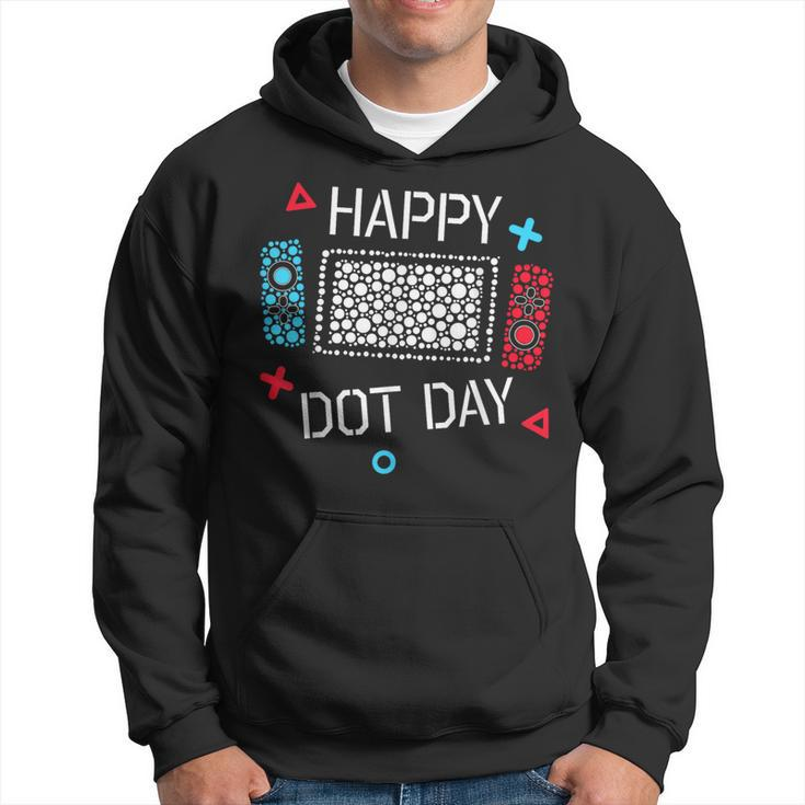 Happy Dot Day Gamers Boy Game Controller Colourful Polka Dot Hoodie