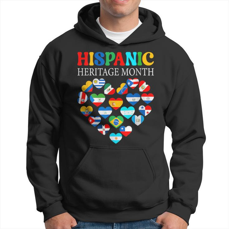 Happy National Hispanic Heritage Month All Countries Heart Hoodie