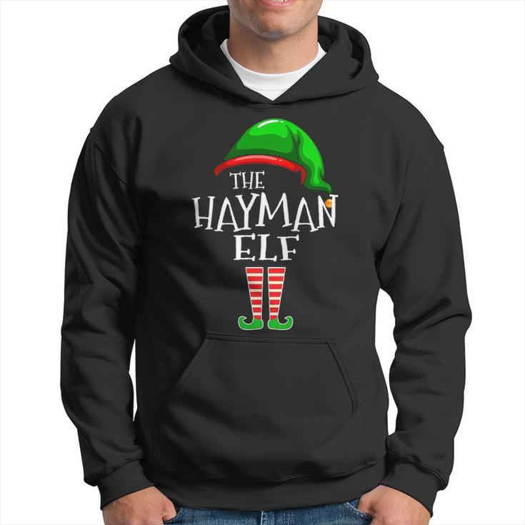 Hayman Name Gift The Hayman Elf Christmas Hoodie