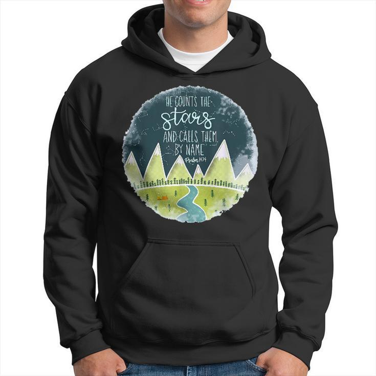 He Counts The Stars And Calls Them All By Name Psalm 1474  Hoodie