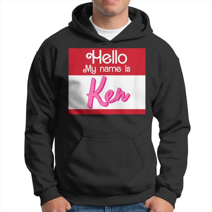 Hello My Name Is Ken Halloween Name Tag Personalized Hoodie