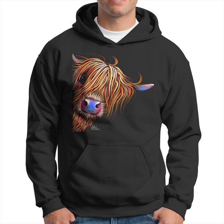 Highland Cow Print Animal Print ' Sugar Lump ' Hoodie