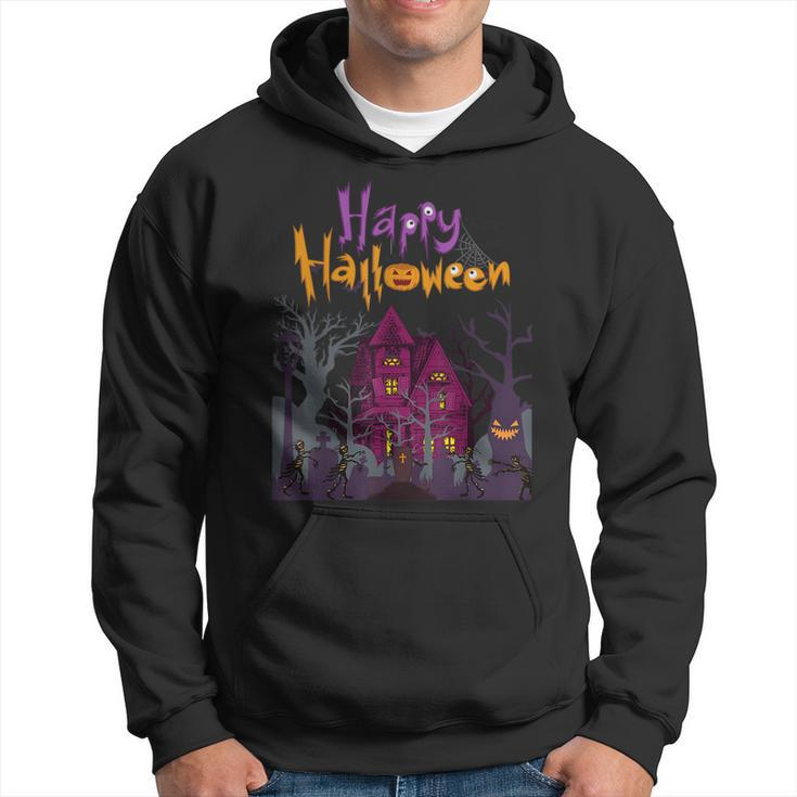 Horror House Happy Halloween Costume Present Happy Halloween Hoodie