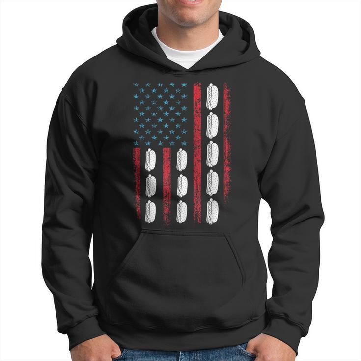Hot Dog American Flag July 4Th Patriotic Summer Bbq Funny  Patriotic Funny Gifts Hoodie