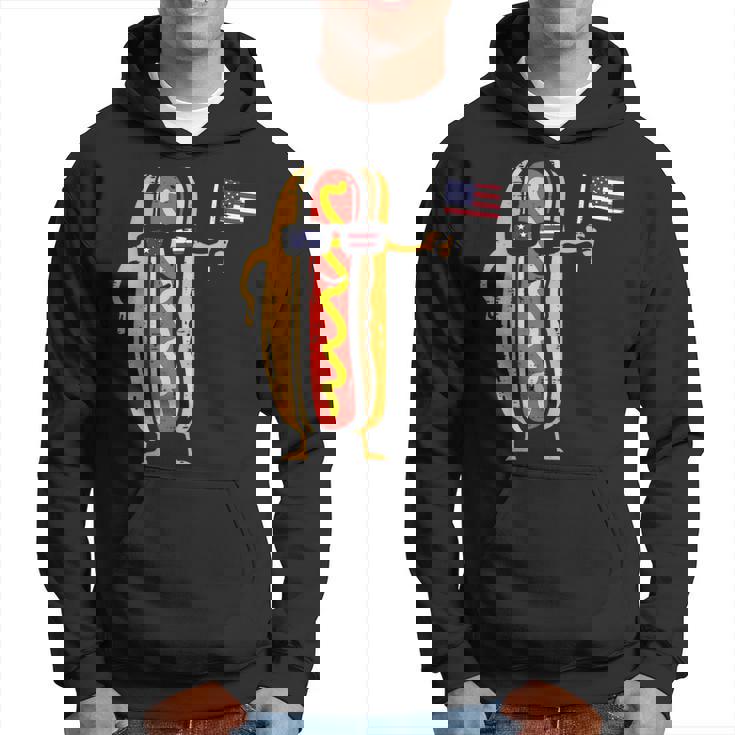 Hotdog Sunglasses American Flag Usa Funny 4Th Of July Fourth Hoodie