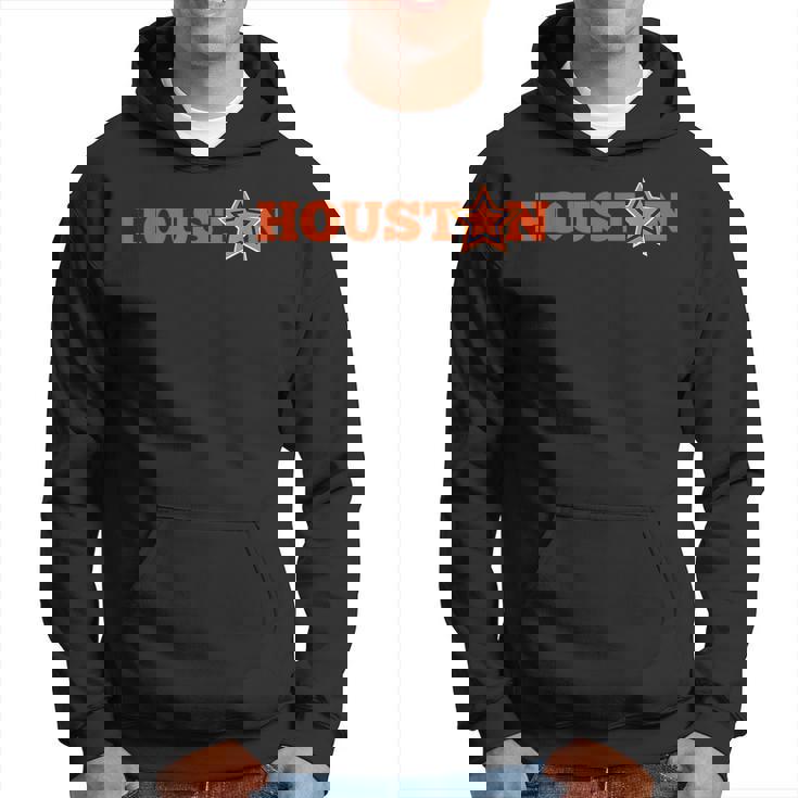 Houston Vintage Retro Star Colors Hoodie