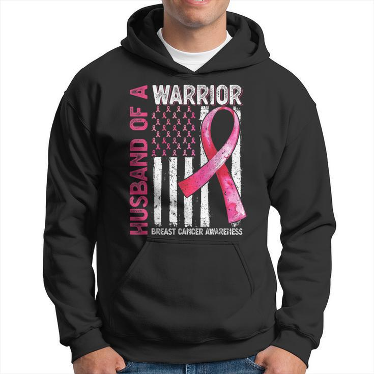 Husband Of A Warrior Support Breast Cancer Awareness Month Hoodie