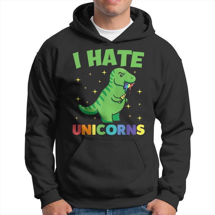 I Hate Unicorns  With Dinosaur Dinosaur Funny Gifts Hoodie