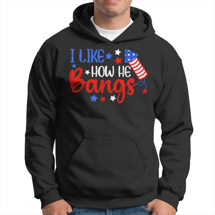 I Like How He Bang Funny 4Th Of July Matching Couple  Hoodie