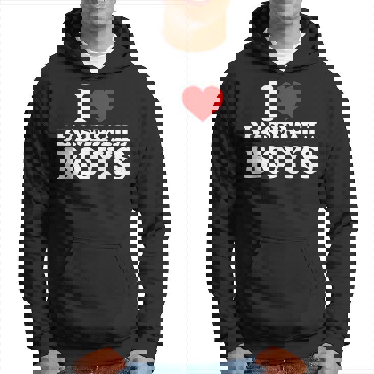 I Love Baseball Boys I Heart Baseball Boys Funny  Hoodie
