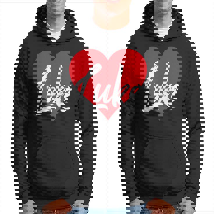 I Love Luke First Name  I Heart Named Hoodie