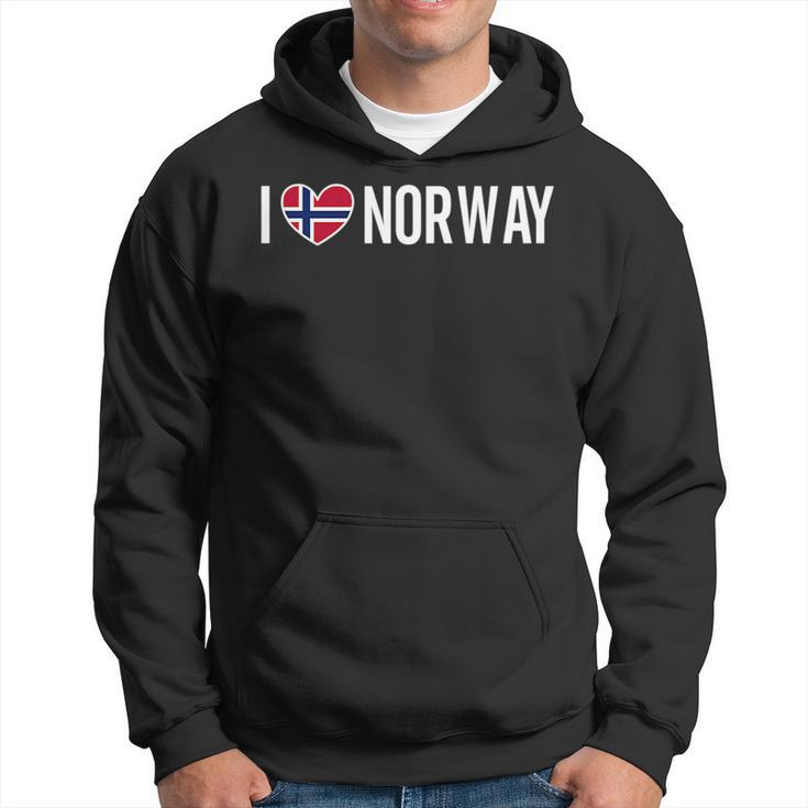 I Love Norway Norwegian Flag Oslo Nordic Norge Pride Hoodie
