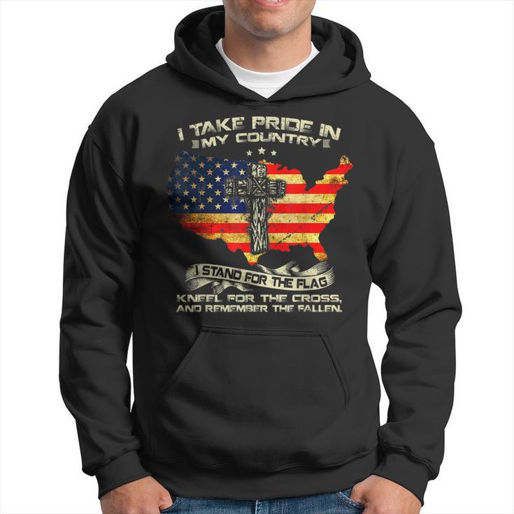 I Take Pride In My Country I Stand For Flag American Veteran  Hoodie