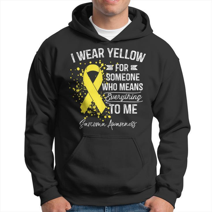 I Wear Yellow  Sarcoma Cancer Yellow Ribbon Awareness Hoodie