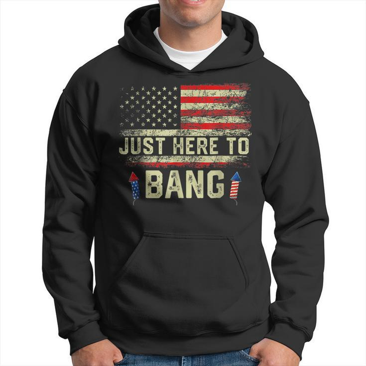 Im Just Here To Bang Funny 4Th Of July Independence Day Hoodie