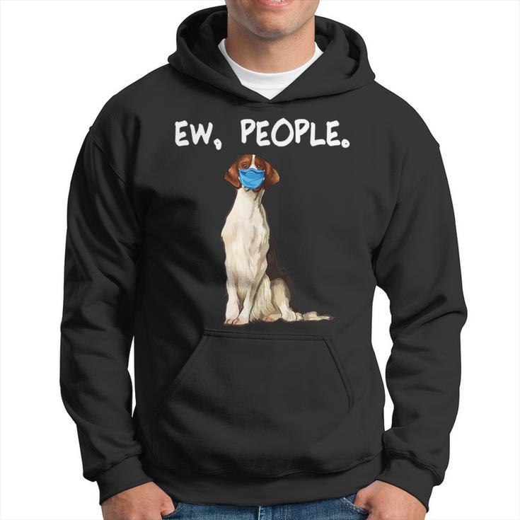 Irish Red And White Setter Ew People Dog Wearing Face Mask Hoodie
