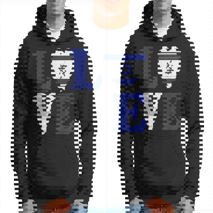 Israel Love Flag I Stand With Israel Heritage Israeli Flag Hoodie