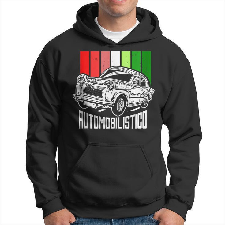 Italian Automotive With Italy Flag Colors Auto Classic Cars Hoodie