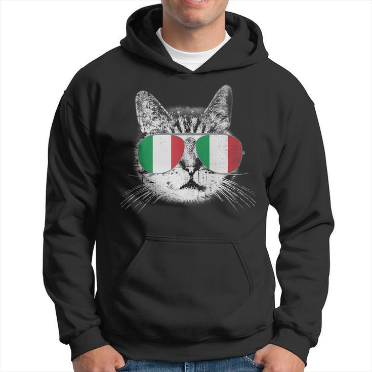 Italian Italy Flag Country Roots Cat Lover Pride Gift Family  Hoodie